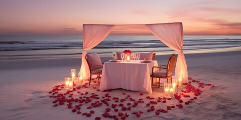 Valentine's Day on the beach sets the stage for a uniquely romantic experience. The soft, golden sands, kissed by the gentle waves.