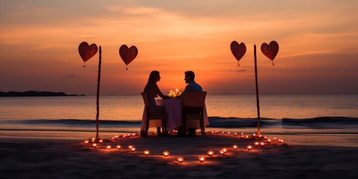 Valentine's Day on the beach sets the stage for a uniquely romantic experience. The soft, golden sands, kissed by the gentle waves.