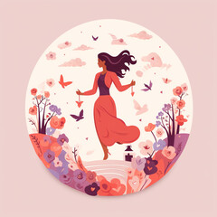 International Women's Day social media post template, Happy Women's Day 8 March Greeting card sale banner. Can be used for advertising, web, social media, posters, flyers, greeting card