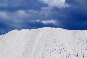 White sand mounds