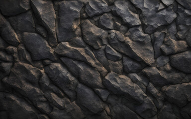 Closeup texture of a dark gray crumbled stone granite for design