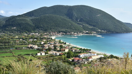 Fototapeta na wymiar view on Vasiliki village on island Zakyntos,Greece