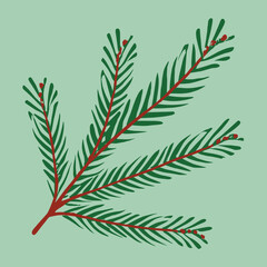 Spruce pine branches isolated, Twig pine with cone on a white background, collection of pine branches flowers isolated on a transparent background, generative ai