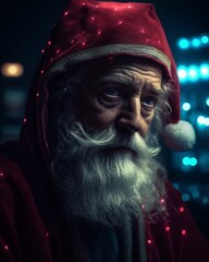 Obraz premium santa claus in the night