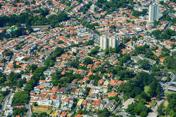 Vista aérea de Guarulhos. Bairros Taboão e Vila Barros. 