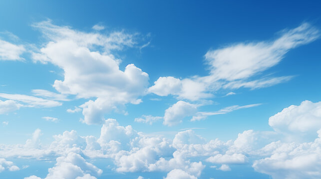 Beautiful pictures of clouds in the blue sky

