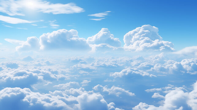 Beautiful pictures of clouds in the blue sky
