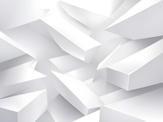 3d illustration of white geometric shape background