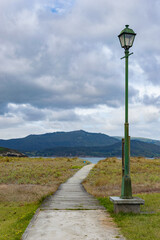 countryside landscape with cloudy sky