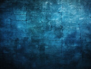 Obraz premium Abstract background of dark blue, indigo color. Textured mosaic wall, the shape resembles bricks.