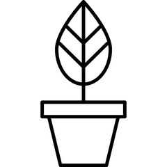 Plant in pot icon