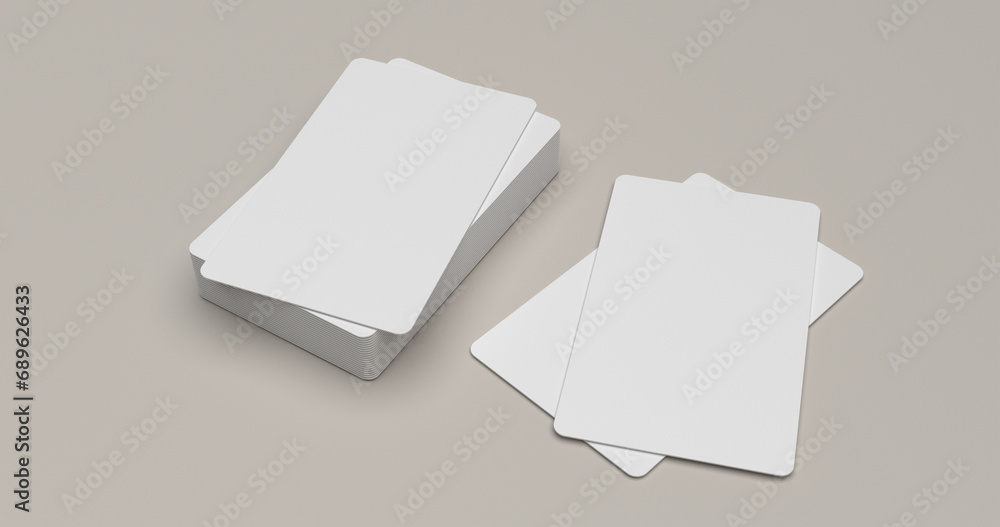 Poster 3d rendering simple and aesthetic business card image for mock up