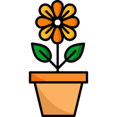 Plant in pot icon