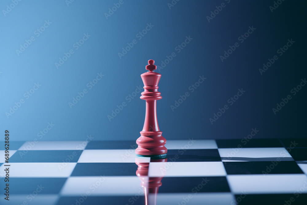 Poster Clean and simple pixel art of a chess piece, highlighting the elegance of minimalist design.