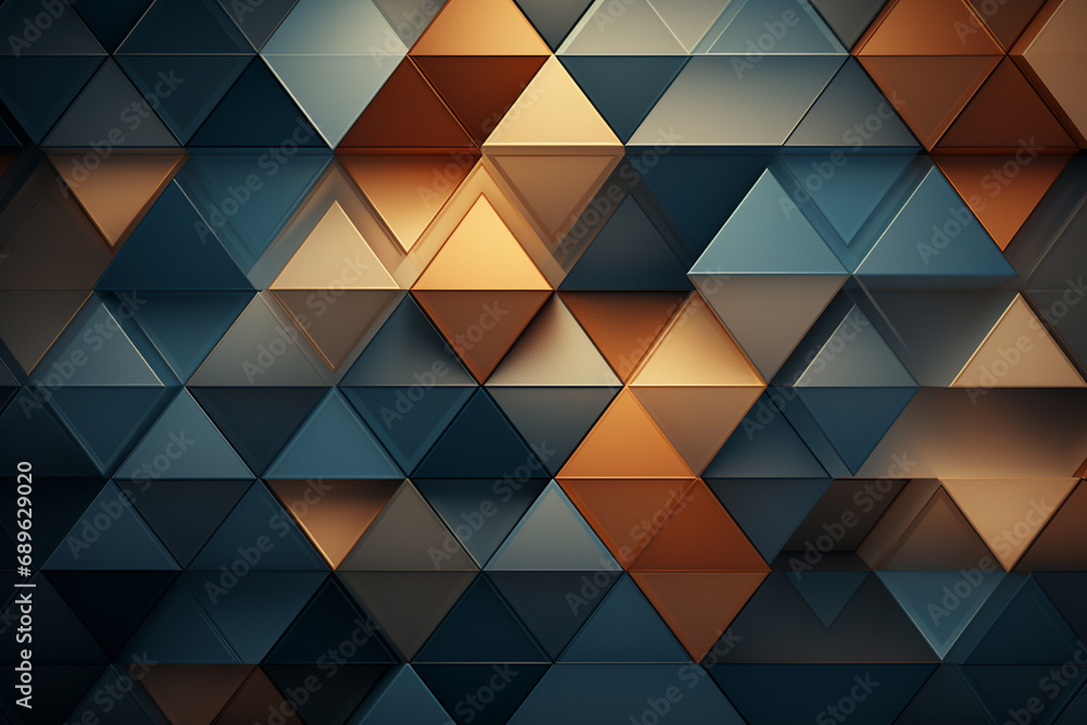 Poster Elegant pixel art featuring a geometric pattern of pyramids, showcasing simplicity and visual symmetry.