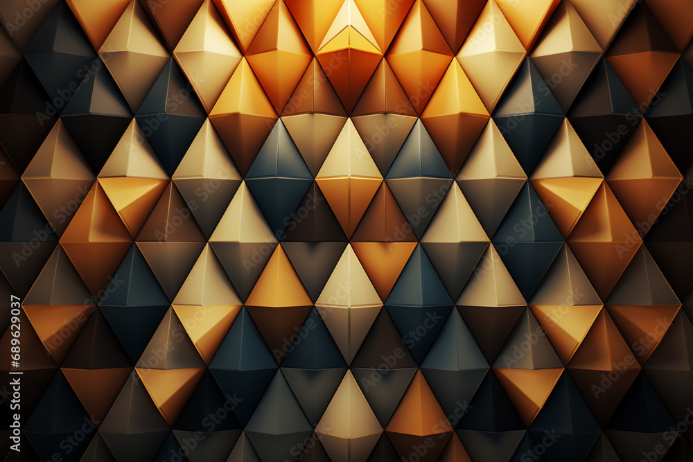 Fototapete elegant pixel art featuring a geometric pattern of pyramids, showcasing simplicity and visual symmet