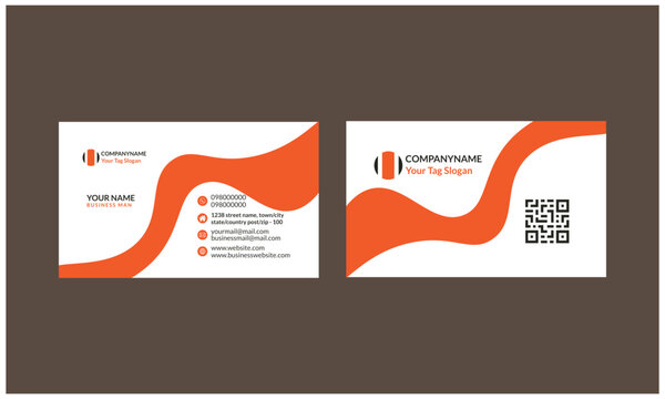 I Will Design Simple Orange Luxury Business Card 