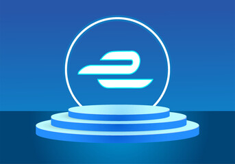 E Blue logo Design. Vector logo design for business.