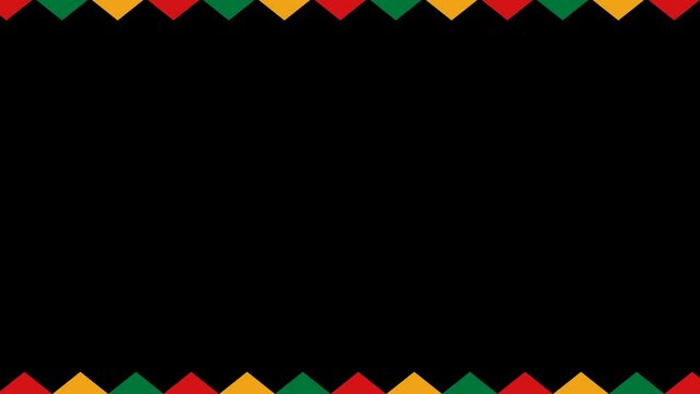 black history month animation february ,animated text, south africa flag color, celebrating black history month	
