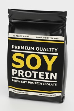Realistic 3D Render of Soy Protein