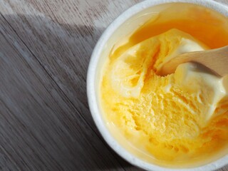 lemon curd in a glass bowl