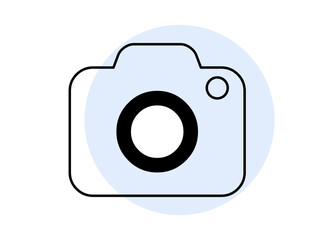 Digital camera icon vector illustration on white background 