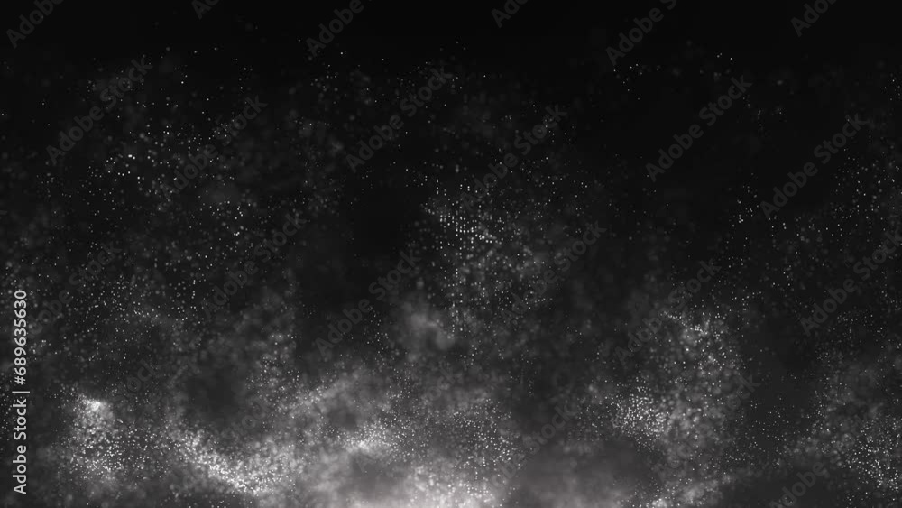 Poster wave of particles. futuristic dots pattern on dark background. big data digital code. technology or 