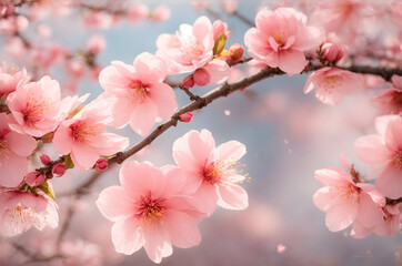 Cherry Blossom in Spring Celebrating The Spring Festival