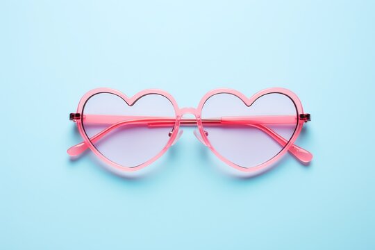 a pink heart shaped glasses