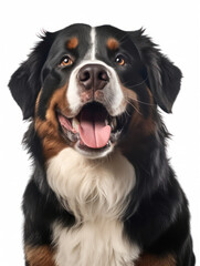 Bernese Mountain Dog Studio Shot Isolated on Clear Background, Generative AI