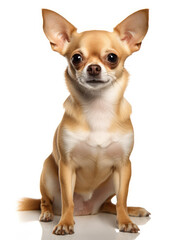 Fototapeta premium Chihuahua Dog Studio Shot Isolated on Clear Background, Generative AI