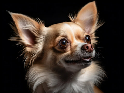 Chihuahua Dog Studio Shot Isolated on Clear Background, Generative AI