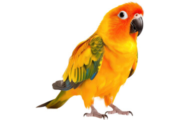 Conure's Radiant On Isolated Background