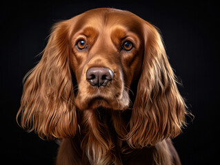 English Cocker Spaniel Dog Studio Shot Isolated on Clear Background, Generative AI