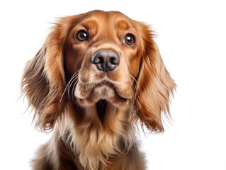 English Cocker Spaniel Dog Studio Shot Isolated on Clear Background, Generative AI