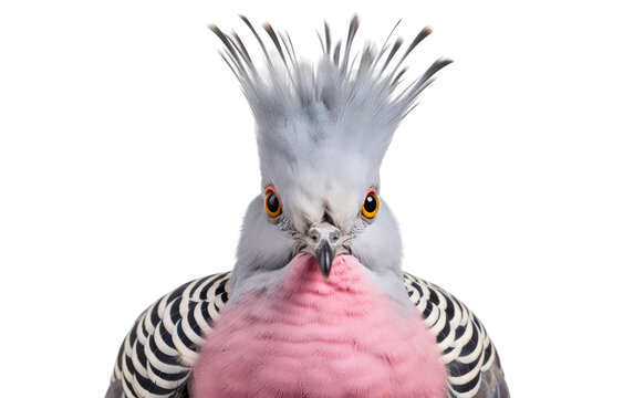 Crested Pigeon On Isolated Background