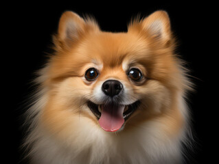 Obraz premium Pomeranian Dog Studio Shot Isolated on Clear Background, Generative AI