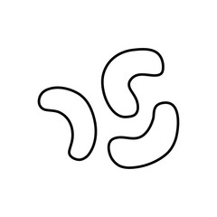 Cashew icon vector nut icon