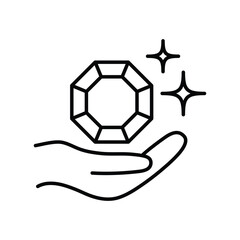 Obraz premium diamond icon vector, gems icon Jewels sign