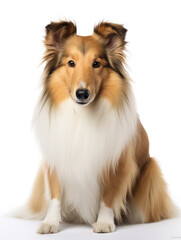 Sheltie Dog Studio Shot Isolated on Clear Background, Generative AI