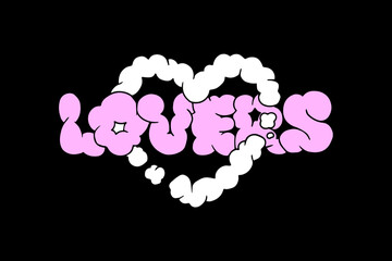 Modern aesthetic lovers quotes streetwear typography t-shirt design templates