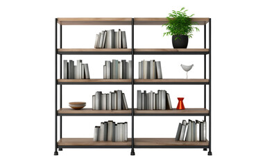 Framed Bookshelf On Isolated Background