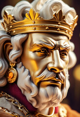 Obraz premium Portrait of the King man War , King crown Imperial Roman , History 