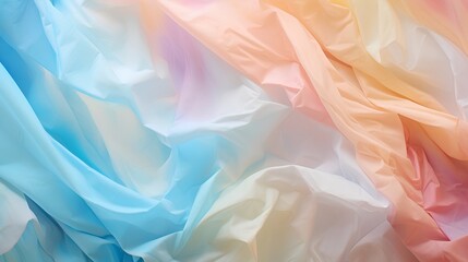 A highresolution image showcasing the intricate details of a crumpled paper texture, serving as a background with a soft pastel color palette, embodying a minimalist and aesthetic vibe. - obrazy, fototapety, plakaty