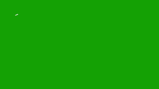 Cartoon Snow Effect Animation Loop - Motion Graphics Video on Green Screen Background with Alpha Channel, Christmas Effect on a Green Screen Background