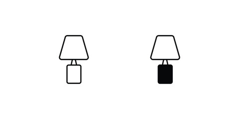 lamp icon with white background vector stock illustration