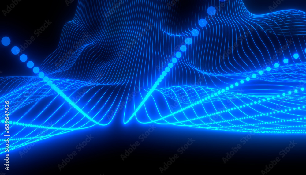 Poster abstract technology background made of lines and grid