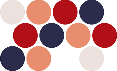 Retro color dot circle pattern
