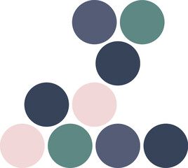 Retro color dot circle pattern