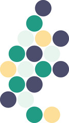 Retro color dot circle pattern